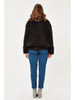 Faux Suede Jacket with Borg Lining in Black-jacket-Leggsington