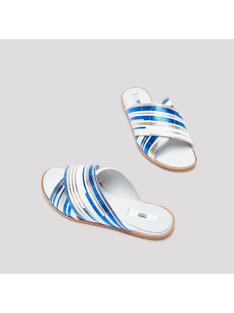 Miista - DEB BLUE RATTAN SANDALS-Shoes-Leggsington