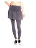 Rosie Workout Skirt (with leggings attached) - Gray-Skirt-Leggsington