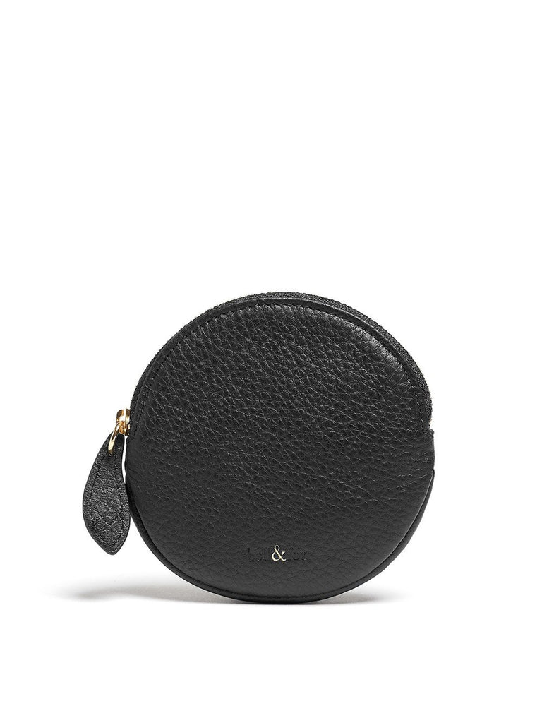 Bell & Fox - Round Coin Purse - Black-Bags-Leggsington