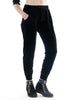 Donia - Black Velvet Jogger-jogger-Leggsington