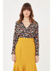 Long Sleeve Floral Blouse-Top-Leggsington