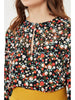 Long Sleeve Floral Blouse-Top-Leggsington