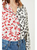 Contrast Print Shirt-Leggsington