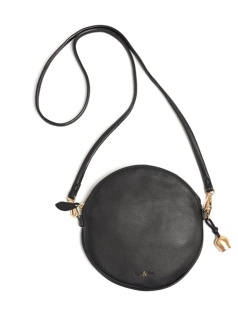 Bell & Fox - Round Crossbody Bag & Wristlet - Black-Bags-Leggsington